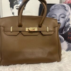 Source Unknown Tan Satchel Bag